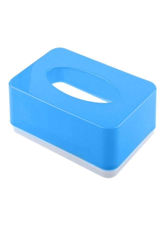 Portable Tissue Paper Storage Box Blue 11.5x7.5x11.5cm