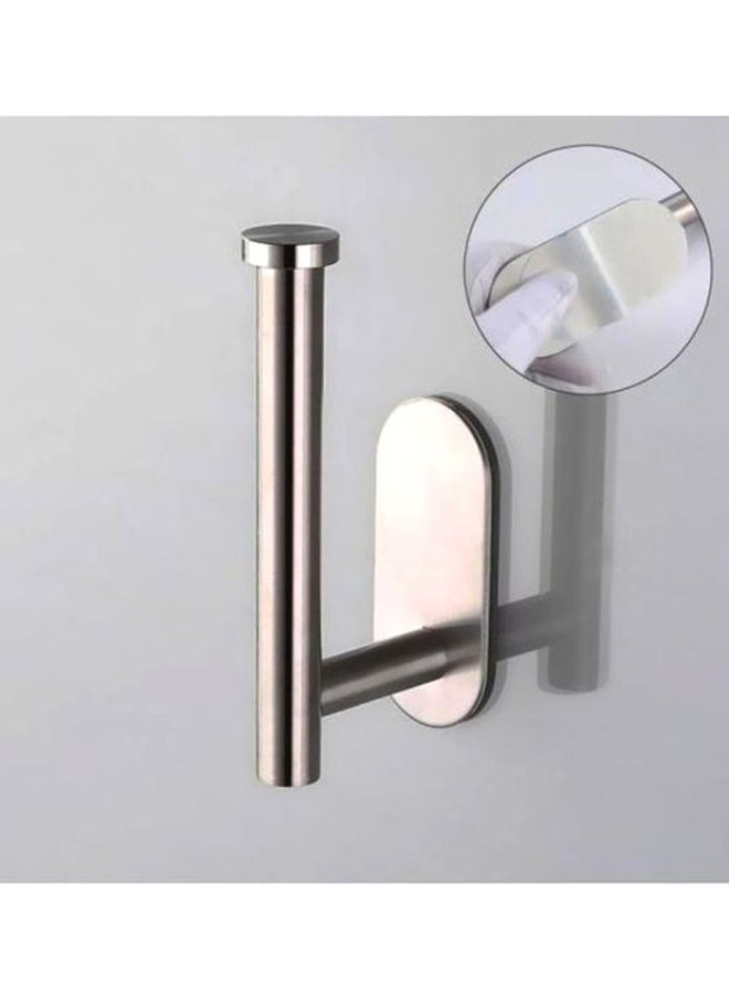 Stainless Steel Toilet Paper Holder silver 15x5cm