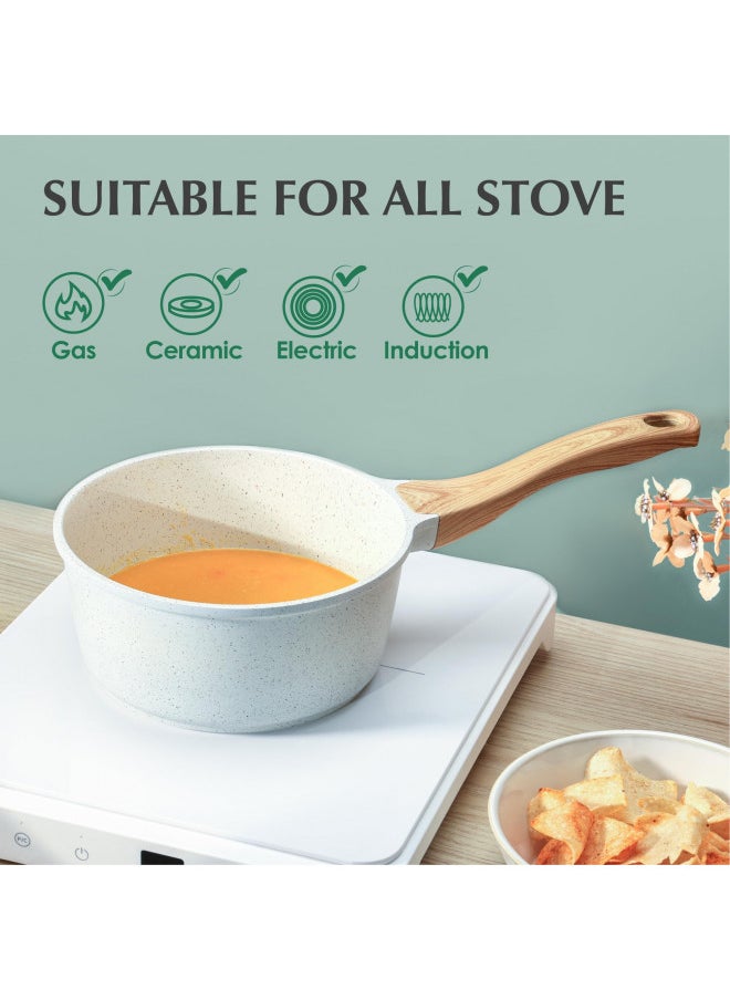 SENSARTE Sauce Pan Bakelite Handle Replacement Only Compatible with 2.6 QT Saucepan with lid White