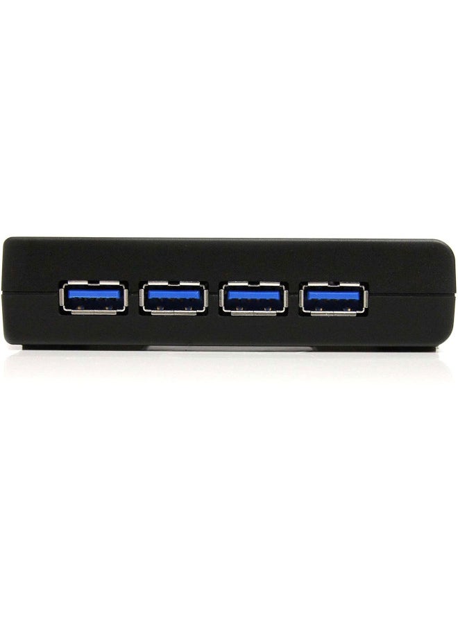 StarTech.com 4-Port USB 3.0 SuperSpeed Hub with Power Adapter - 5Gbps - Portable Multiport USB-A Dock IT Pro - USB Port Expansion Hub for PC/Mac (ST4300USB3)