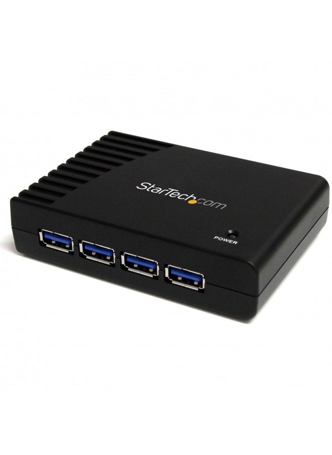 StarTech.com 4-Port USB 3.0 SuperSpeed Hub with Power Adapter - 5Gbps - Portable Multiport USB-A Dock IT Pro - USB Port Expansion Hub for PC/Mac (ST4300USB3)