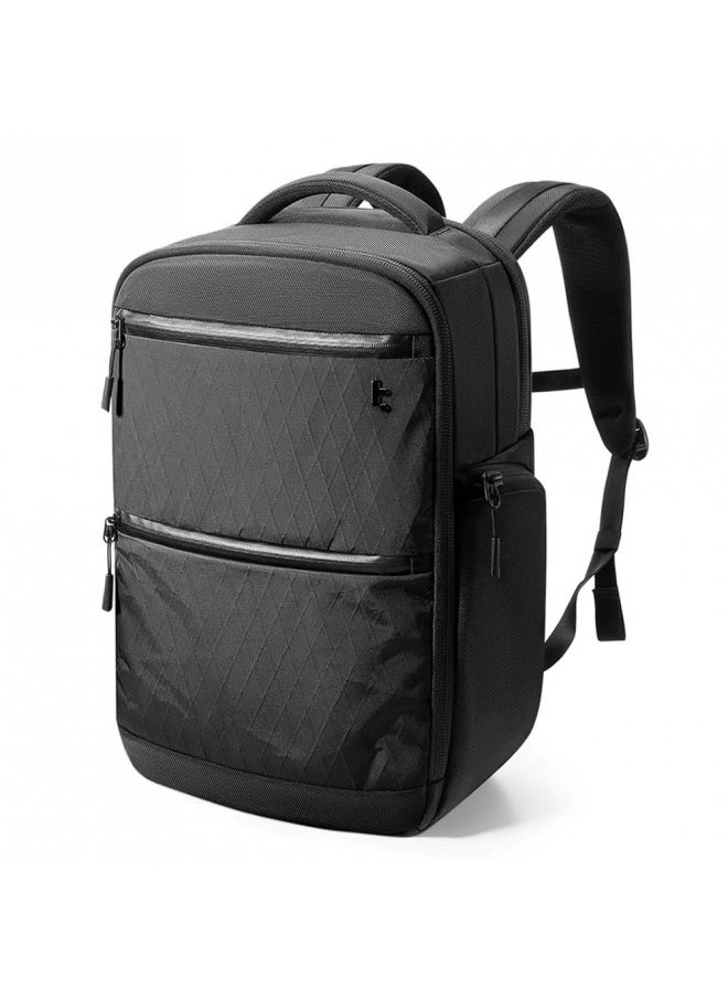 tomtoc Laptop Backpack X-Pac Techpack Designed for Business Professional Commuter, City Compact Backpack for 16-inch MacBook Pro, Black