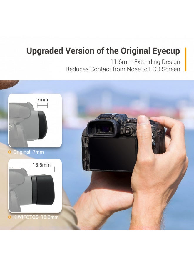 EOS R10 Eyecup EyepieceSoft Silicon Extended Camera Eye Cup Viewfinder Special Designed for Canon EOS R10 Mirrorless Camera