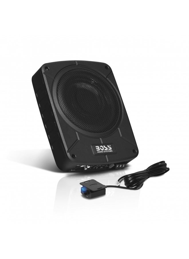 BOSS Audio Systems BAB8 Amplified Car Subwoofer - 800 Watts Max Power, Low Profile, 8 Inch Subwoofer, Remote Subwoofer Control, Great for Vehicles That Need Bass But Have Limited Space