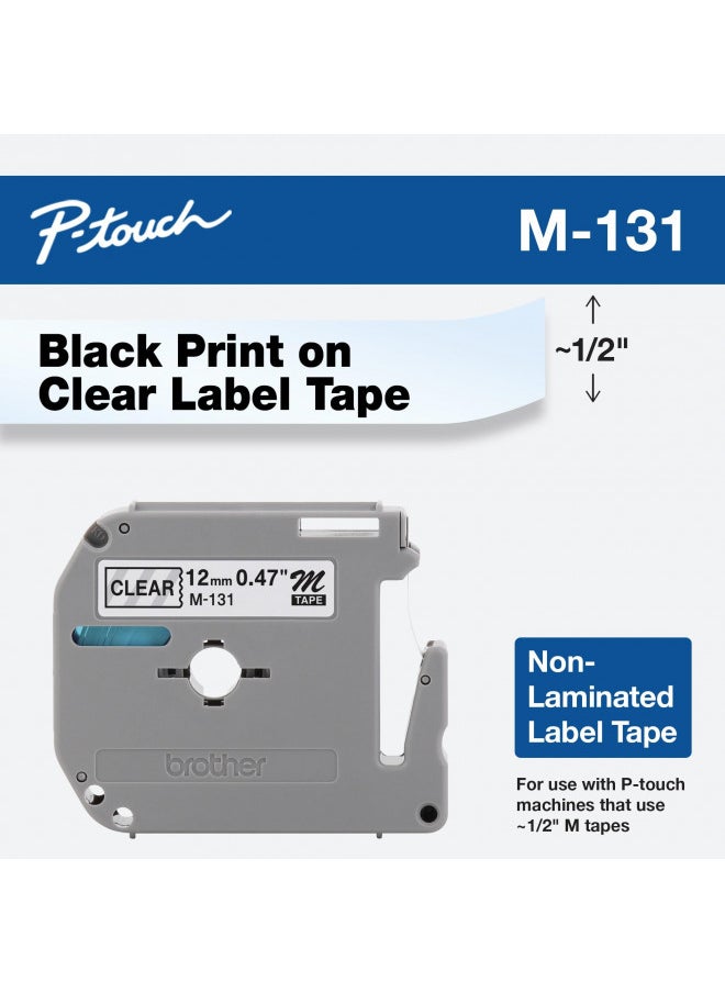 Brother Genuine P-Touch M-131 Tape, 1/2