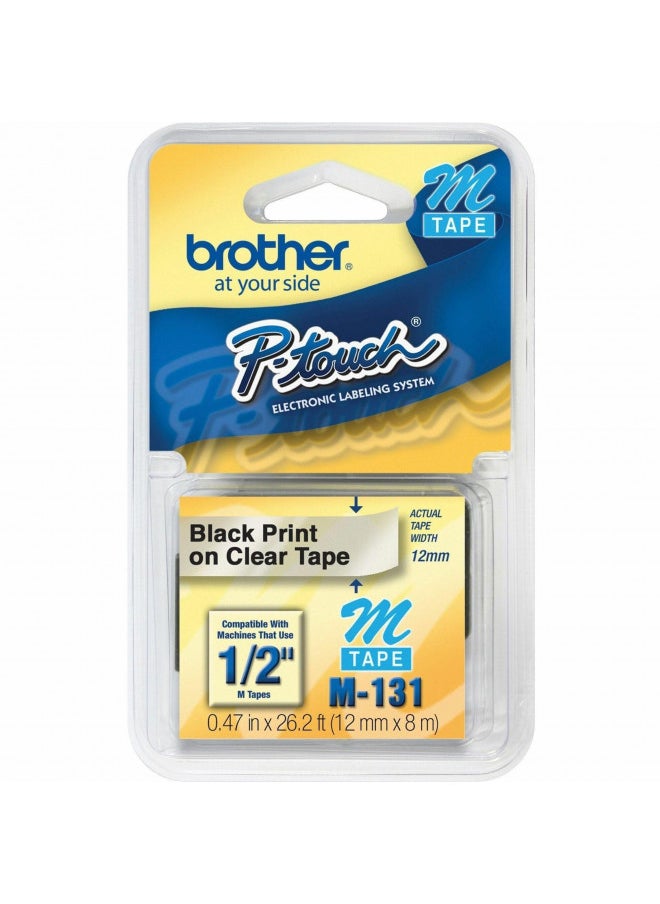 Brother Genuine P-Touch M-131 Tape, 1/2