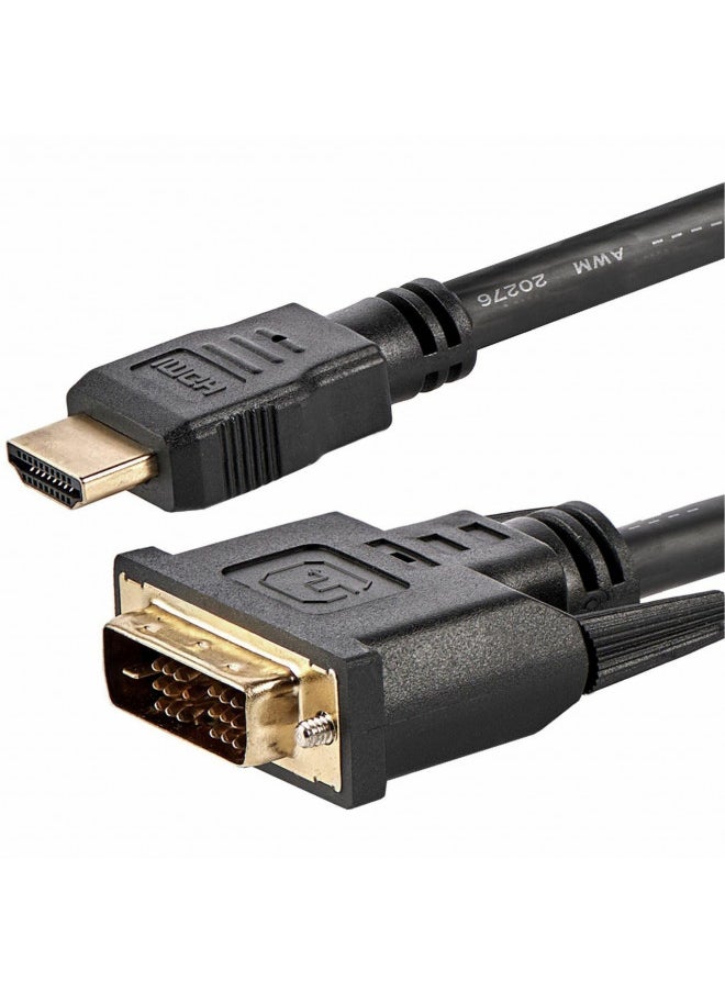 StarTech.com 6ft HDMI to DVI D Adapter Cable - Bi-Directional - HDMI to DVI or DVI to HDMI Adapter for Your Computer Monitor (HDMIDVIMM6)