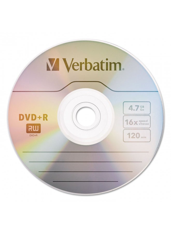 Verbatim DVD+R Blank Discs AZO Dye 4.7GB 16X Recordable Disc - 50 Discs Spindle