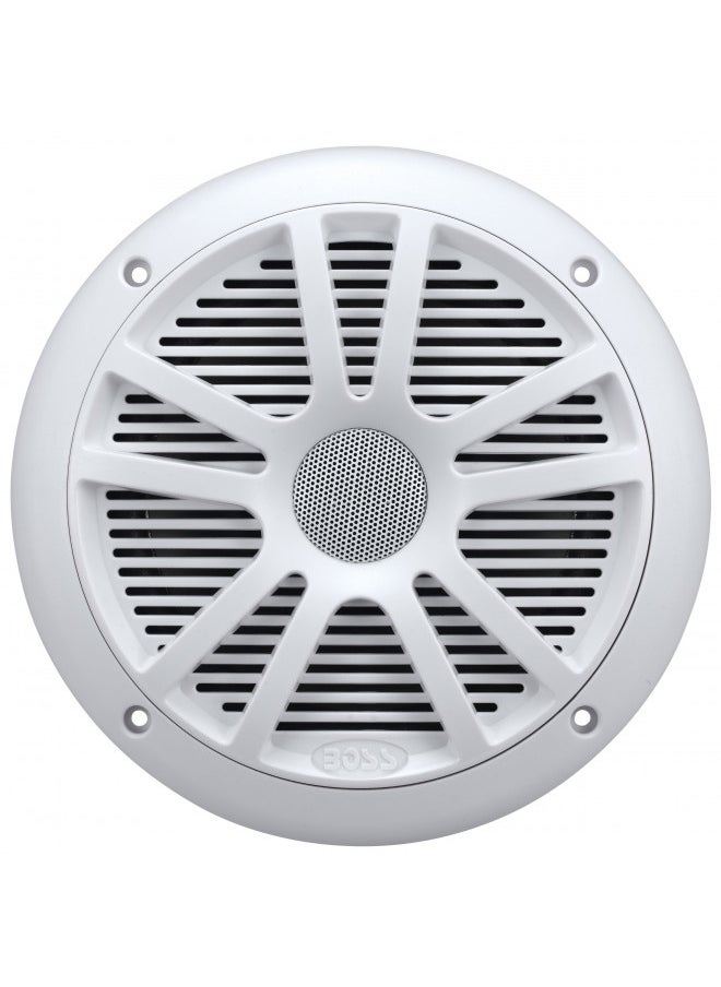 BOSS Audio Systems MR6W 180 Watt Per Pair, 6.5 Inch, Full Range, 2 Way Weatherproof Marine Speakers Sold in Pairs, White