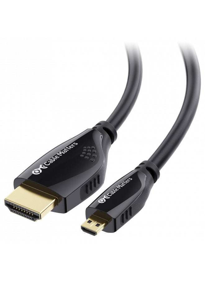 Cable Matters High Speed HDMI to Micro HDMI Cable 10 ft (Micro HDMI to HDMI) 4K Resolution Ready