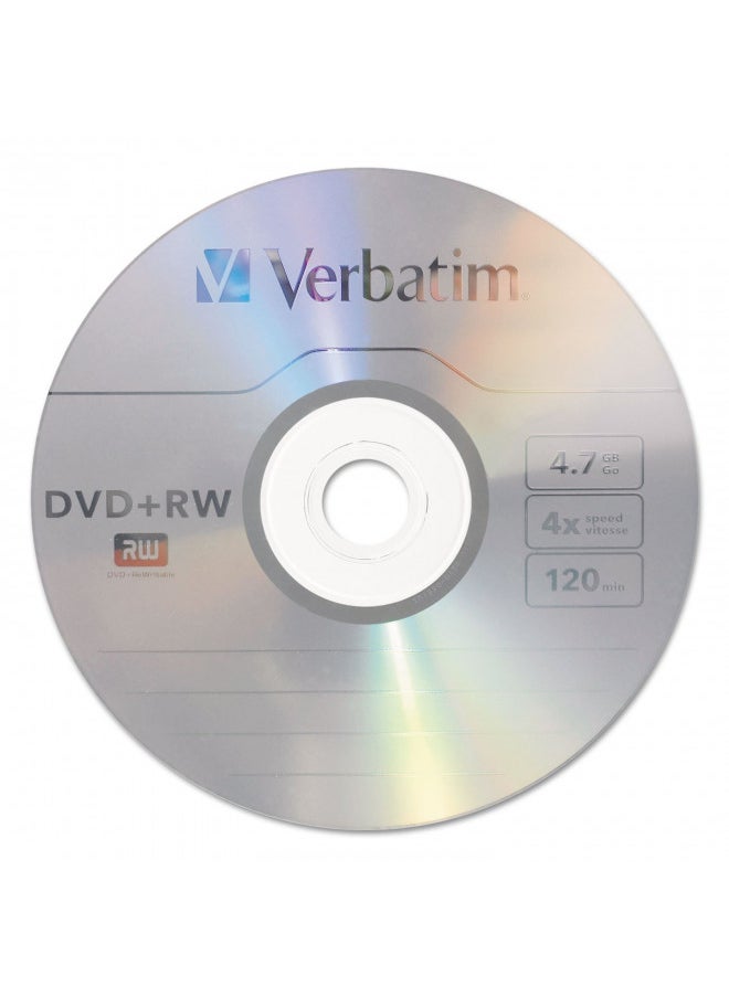 Verbatim DVD+RW 4.7GB 4X with Branded Surface - 30pk Spindle,Silver