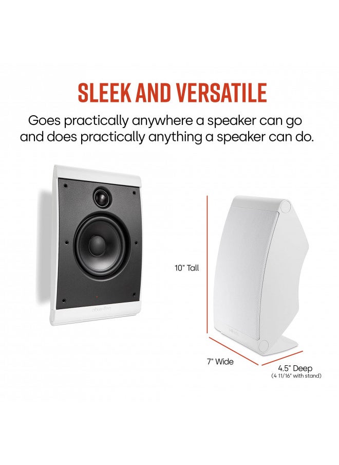 Polk Audio OWM3 Wall and Bookshelf Speakers | The Most High-Performance Versatile Loudspeaker | Paintable Grilles (Pair, White)