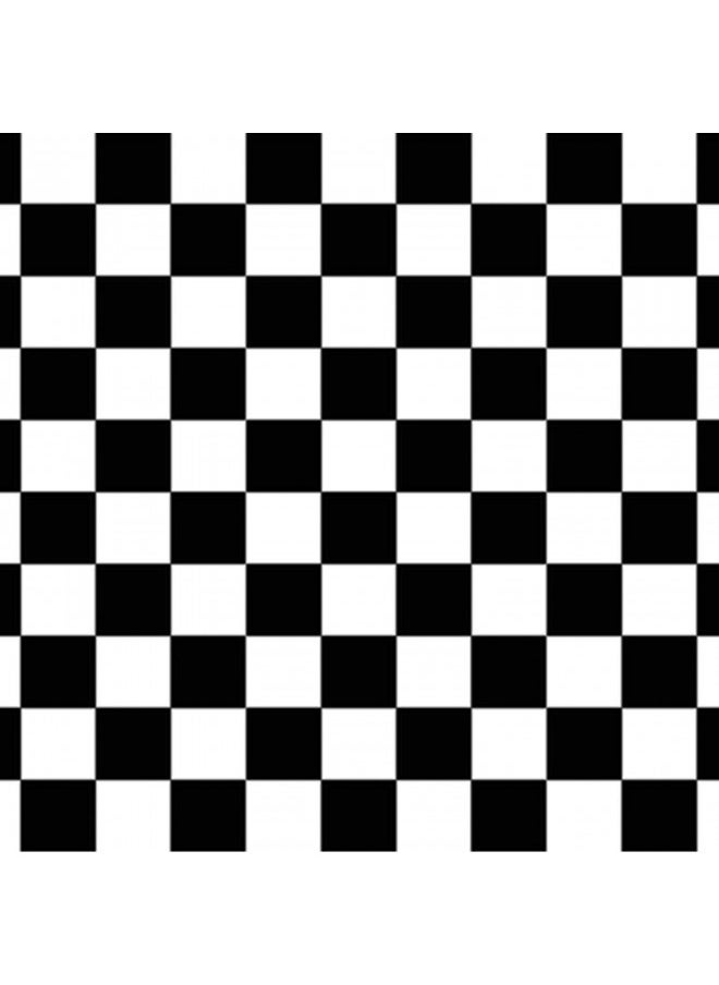 Beistle Checkered 4 x 30, Easy to Adhere Wall Covering, Black & White Photo Backdrop, Photography Background, Birthday Party Decoration, Black/White