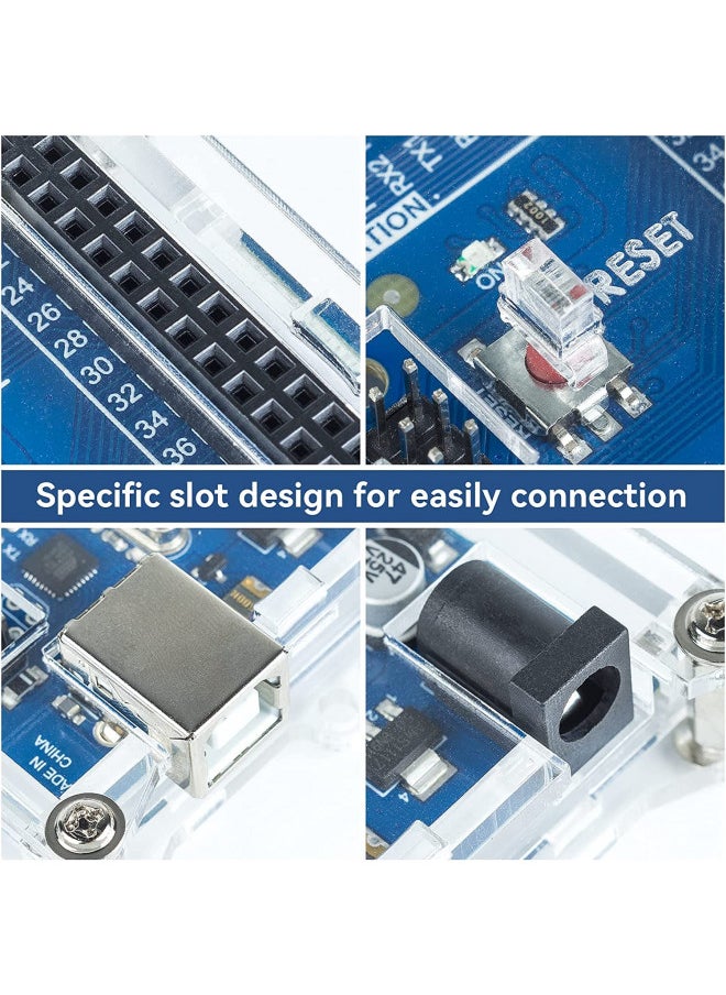 SunFounder 2560 Case Enclosure Transparent Gloss Acrylic Computer Box Compatible with Arduino Mega 2560 Rev3 R3, Genuino Mega 2560 Rev3