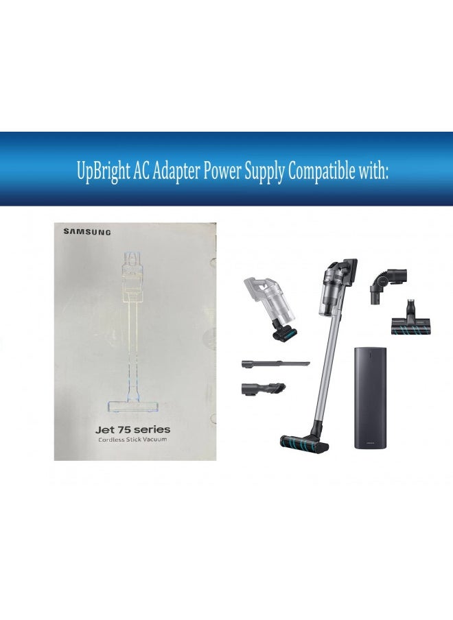 UpBright 25.85V AC/DC Adapter Compatible with Samsung Jet 75 70 Series 60 fit Cordless Stick Vacuum Cleaner VS7000 21.9V Lithium-ion Battery VS20T7536T5 A3026_RPN A3026-RPN 1.2A Power Supply Charger