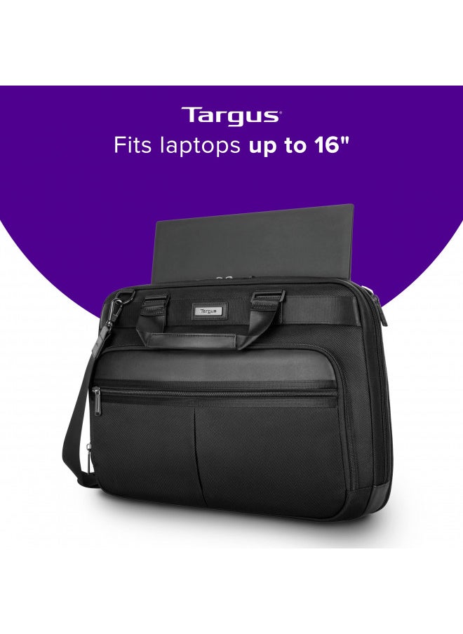 Targus Mobile Elite Laptop Bag for 15.6-inch Laptops, TSA Checkpoint-Friendly Design, Messenger Bag for Men /Women, Computer Bag & Laptop Case for Mac/PC/Dell/Lenovo/HP, Black (TBT045US)