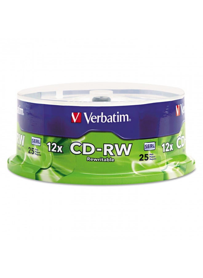 Verbatim CD-RW 700MB 2X-12X Rewritable Media Disc - 25 Pack Spindle