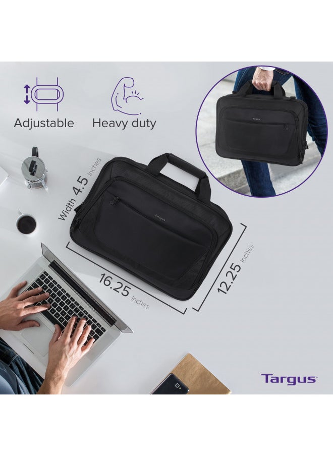 Targus CityLite Laptop Briefcase Shoulder Messenger Bag for 15.6-Inch Laptop, Black (TBT053US)