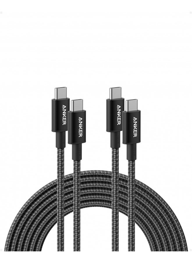 Anker 10ft 2-Pack 100W USB-C Nylon Charging Cable for MacBook Pro, iPad Pro/Air, Galaxy, Pixel, Switch