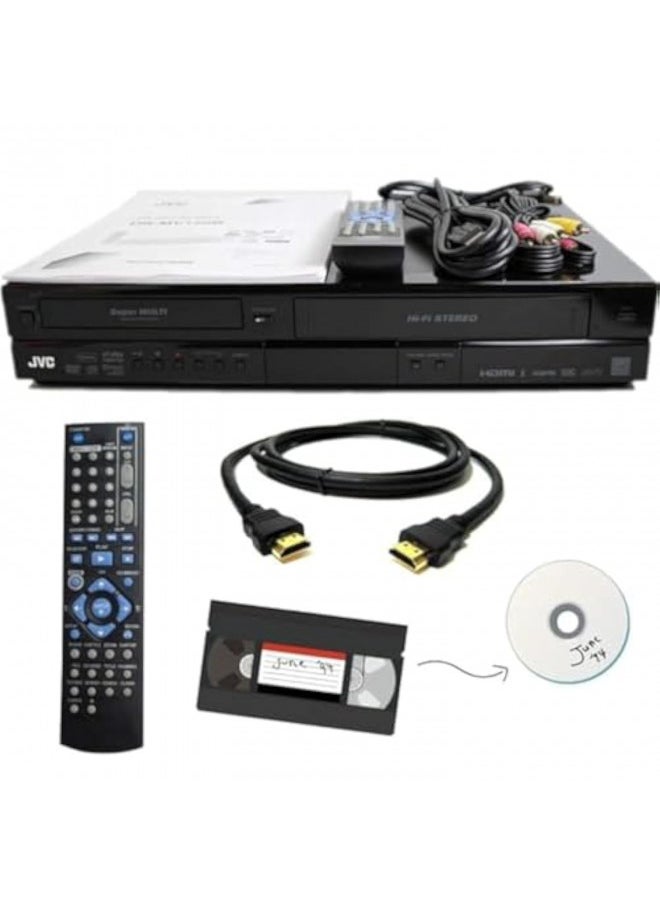 JVC VHS to DVD Recorder VCR Combo w/ Remote, HDMI