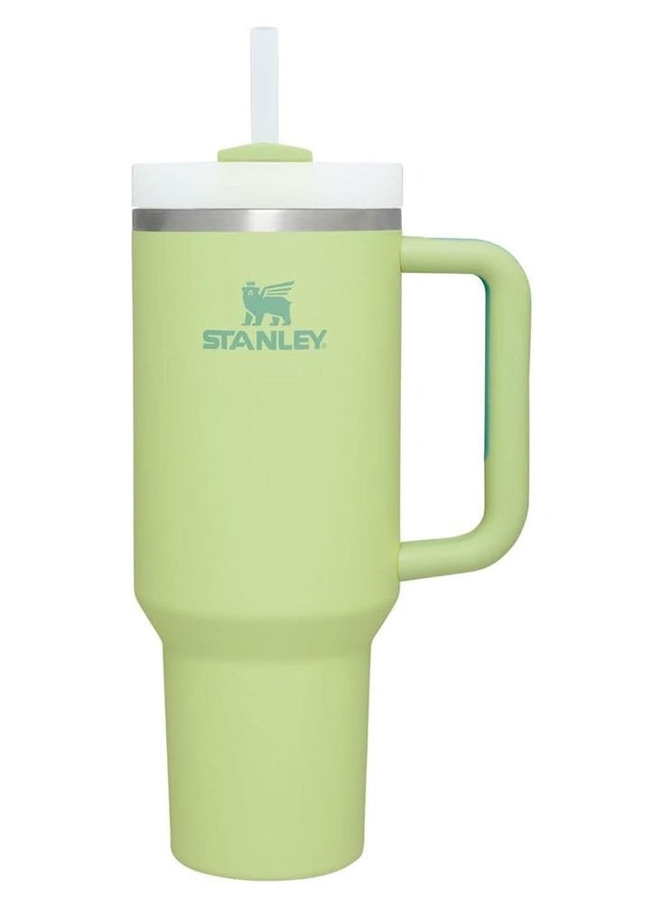 Tumbler1.2L with Lid & Straw | Insulated Reusable Stainless Steel | Leak Proof Mug for Office I Gym I Travelling I 40oz/30oz I Vacuum Thermos Cup Car Thermal Coffee Mug Sport (LIGHT GREEN)