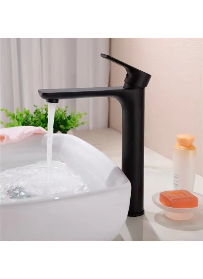 Bathroom Taps Black Tall Basin Mixer Washroom Sink Faucets Factory