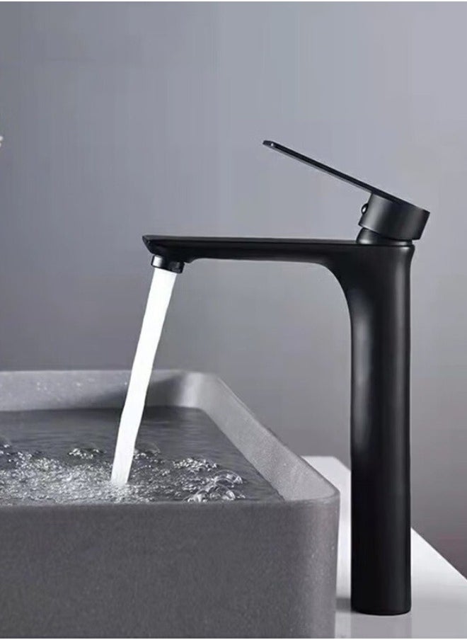 Bathroom Taps Black Tall Basin Mixer Washroom Sink Faucets Factory