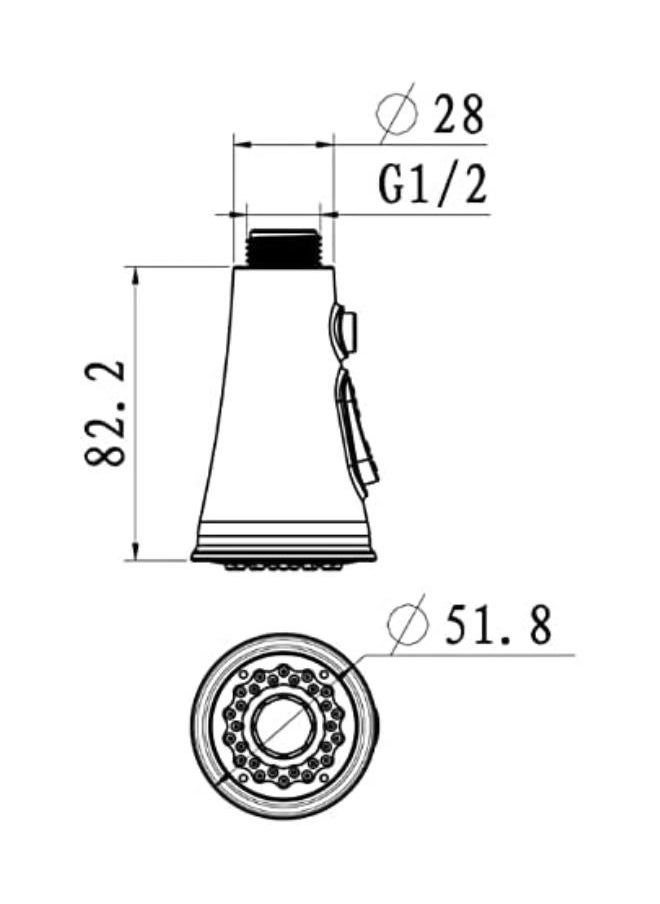 Kitchen Faucet Spray Head Replacement G1/2 Connector ABS Pull Out Settings Shower Head for Kitchen Bathroom