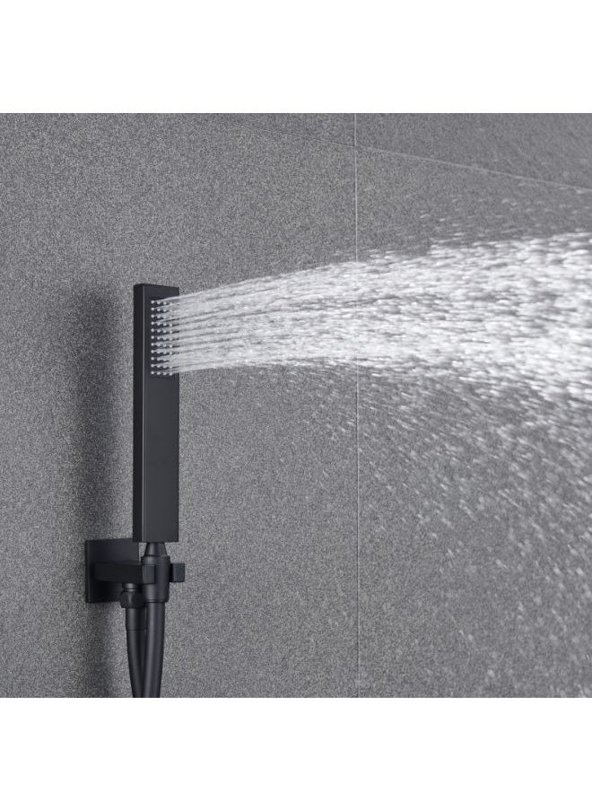 Luxury Hotel Bathroom Shower Set Wall Concealed Black Showers Kit