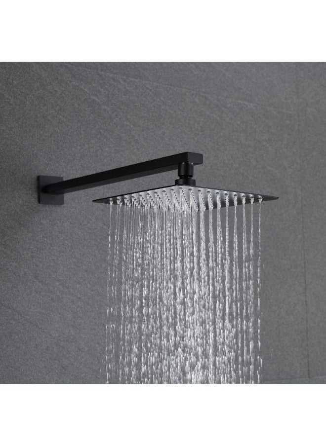 Luxury Hotel Bathroom Shower Set Wall Concealed Black Showers Kit