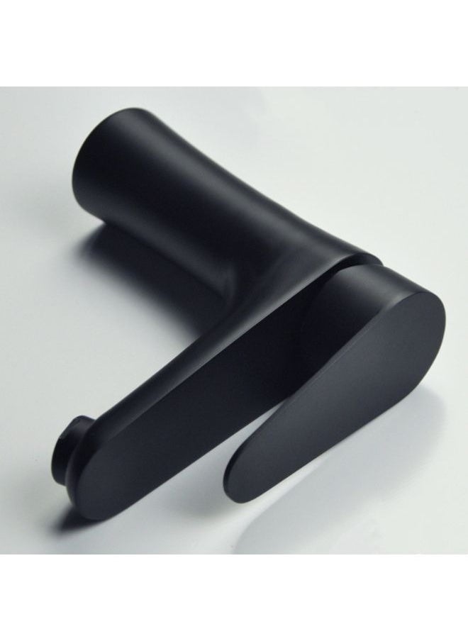 Single Handle Black Commercial Bathroom Faucet Taps