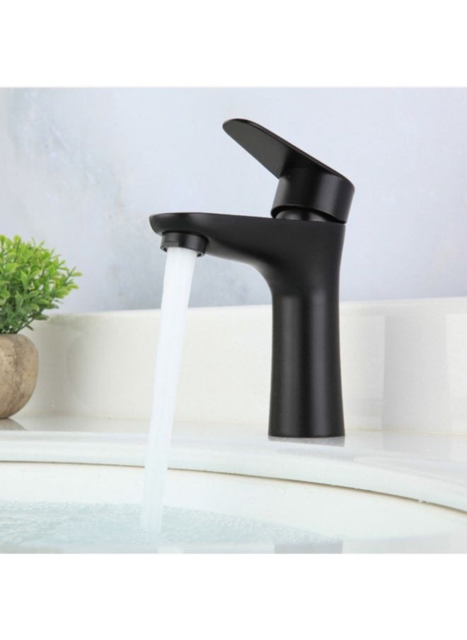 Single Handle Black Commercial Bathroom Faucet Taps