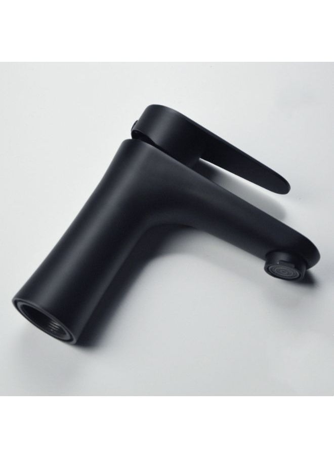 Single Handle Black Commercial Bathroom Faucet Taps