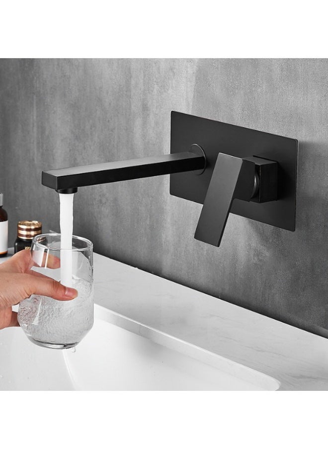 Matt Black Wall Mount Bathroom Concealed Basin Faucet Factory