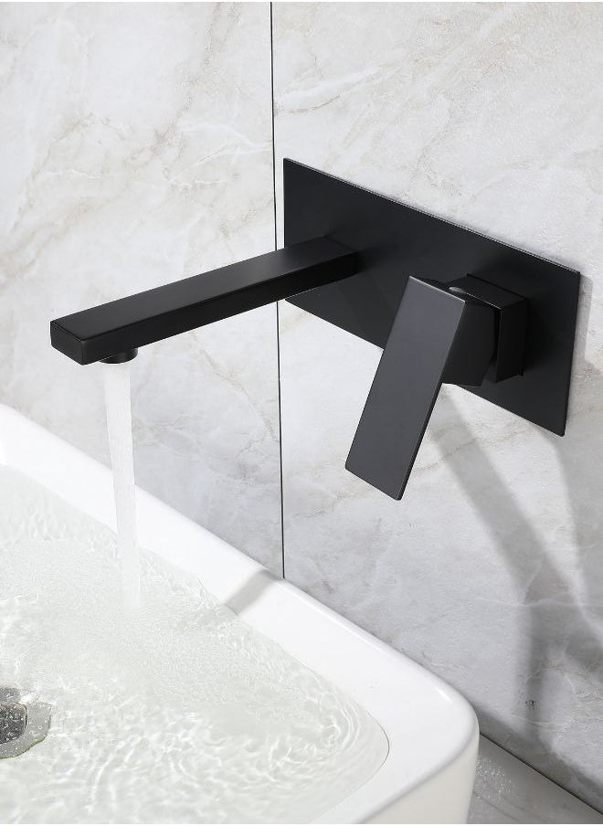 Matt Black Wall Mount Bathroom Concealed Basin Faucet Factory