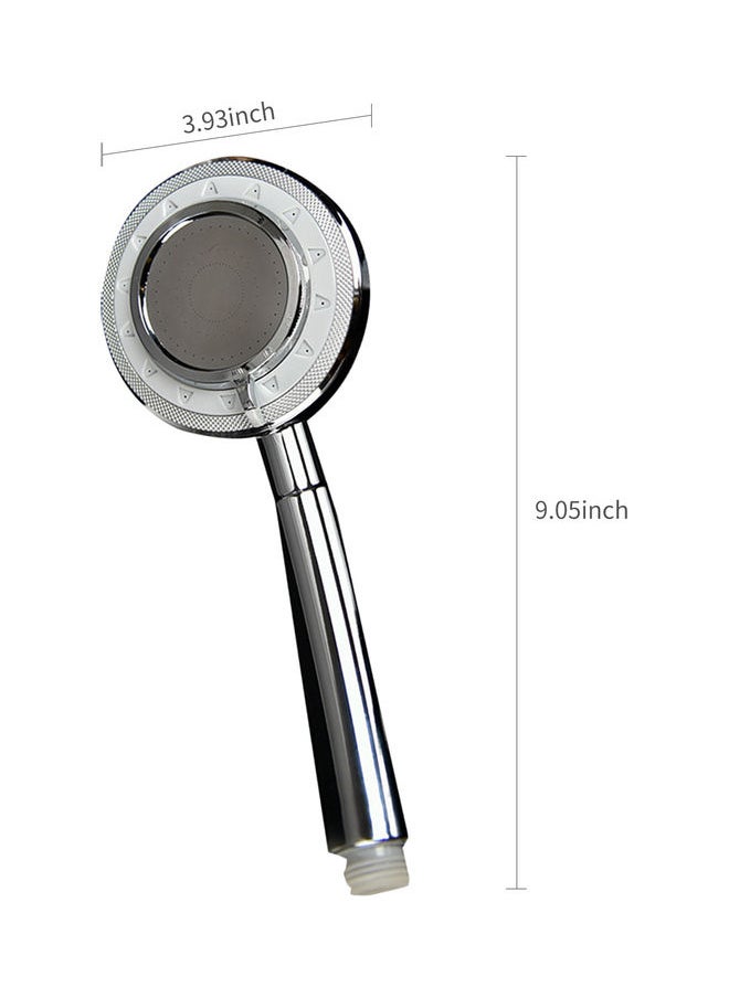 3 Spray Settings Shower Head Silver 3.93x9.05cm