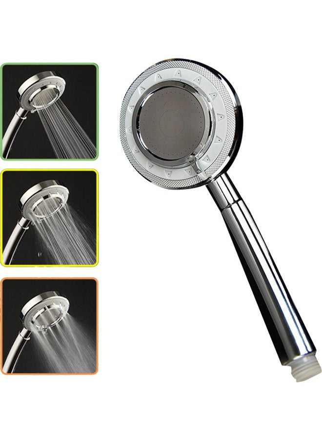 3 Spray Settings Shower Head Silver 3.93x9.05cm