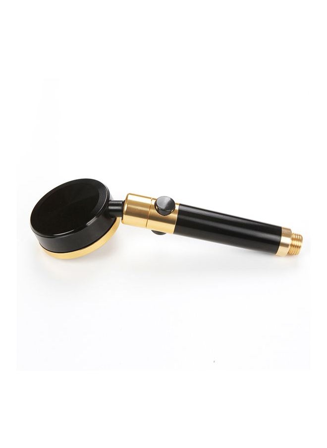 Rotatable Shower Head With ON And Off Pause Switch Black/Gold