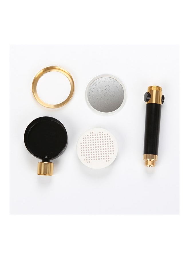 Rotatable Shower Head With ON And Off Pause Switch Black/Gold