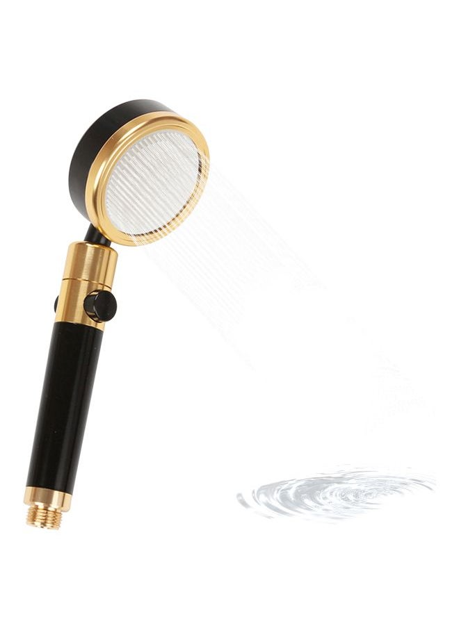 Rotatable Shower Head With ON And Off Pause Switch Black/Gold