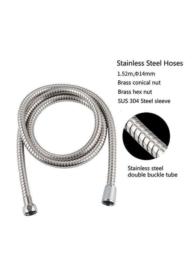 High Pressure Handheld Shower Head Silver