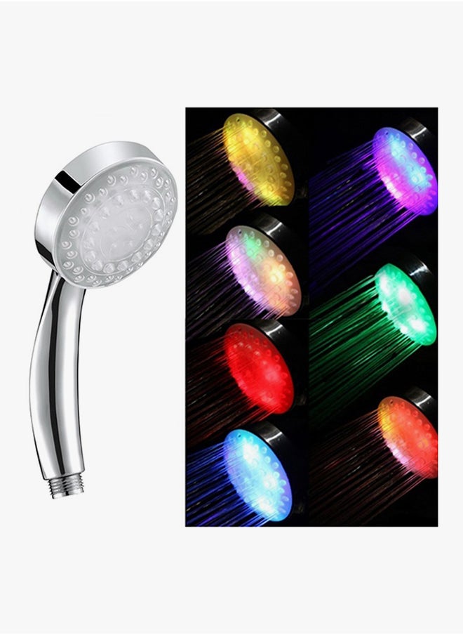 7-Color LED Lighting Shower Head Silver