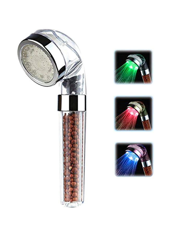 Variable Led Shower Head With Spa Filter Multicolour 8centimeter