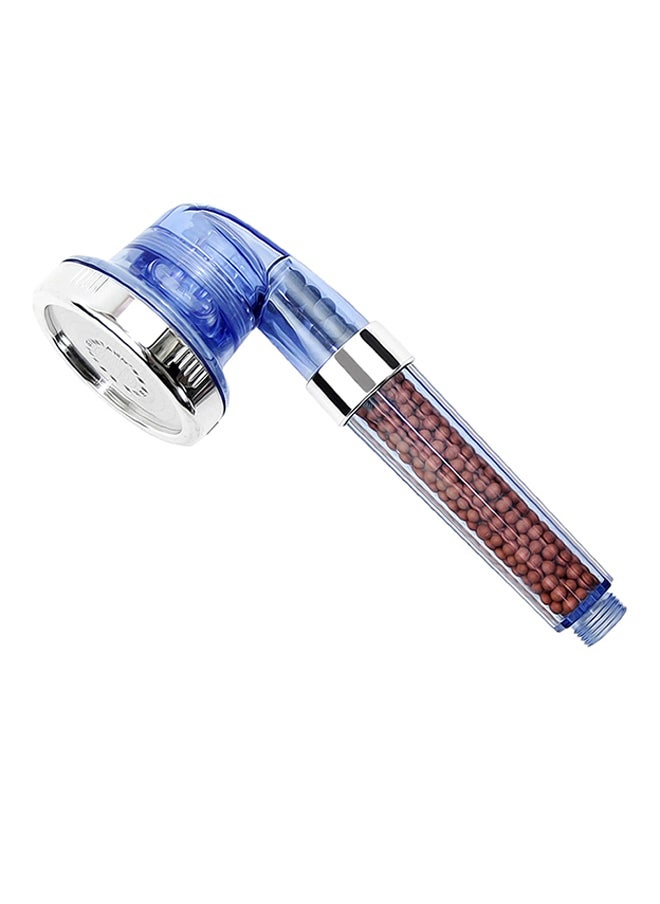 High Turbo Pressure Shower Head Filter Silver/Blue 23 x 6centimeter