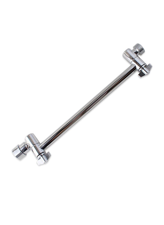 Adjustable Shower Arm Extension With Lock Joint Silver 27x3x7centimeter