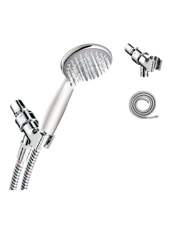 Handheld Shower Head With Hose Silver 25.5 x 11.8 x 5.8centimeter