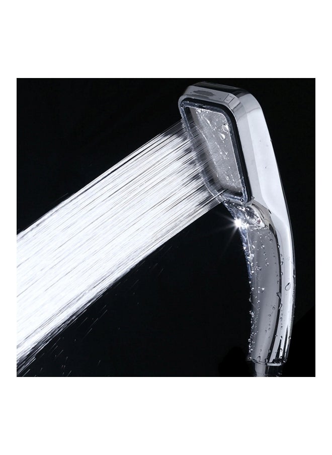 ABS Plated Handheld Shower Head Silver/Black 21.5x8x3cm