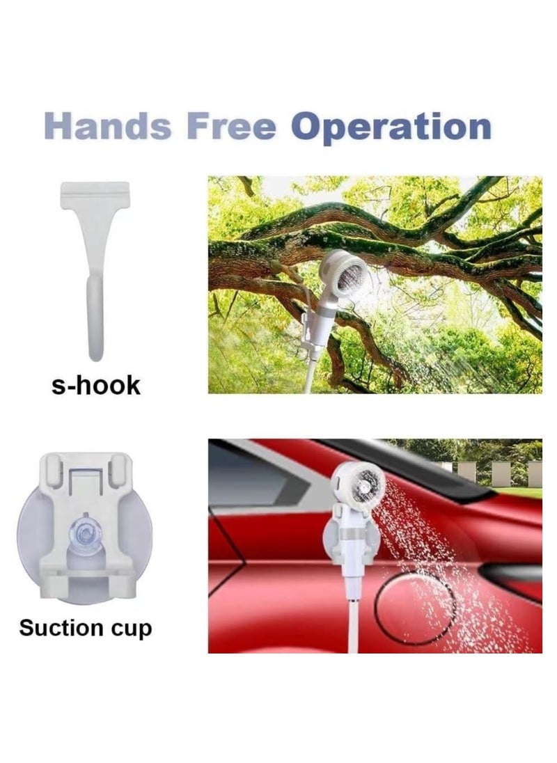 Portable Camping Shower – Outdoor Electric Hand Shower with Adjustable Water Flow, 4800mAh Rechargeable Battery, Flow Control & Shut-Off Valve for Showering, Washing, and Outdoor Activities