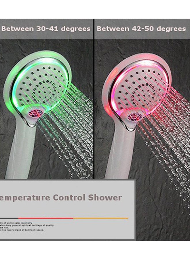 Temperature Control Shower Head With LED Display White