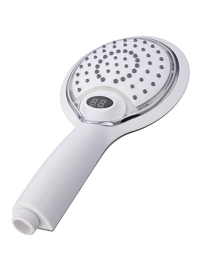 Temperature Control Shower Head With LED Display White